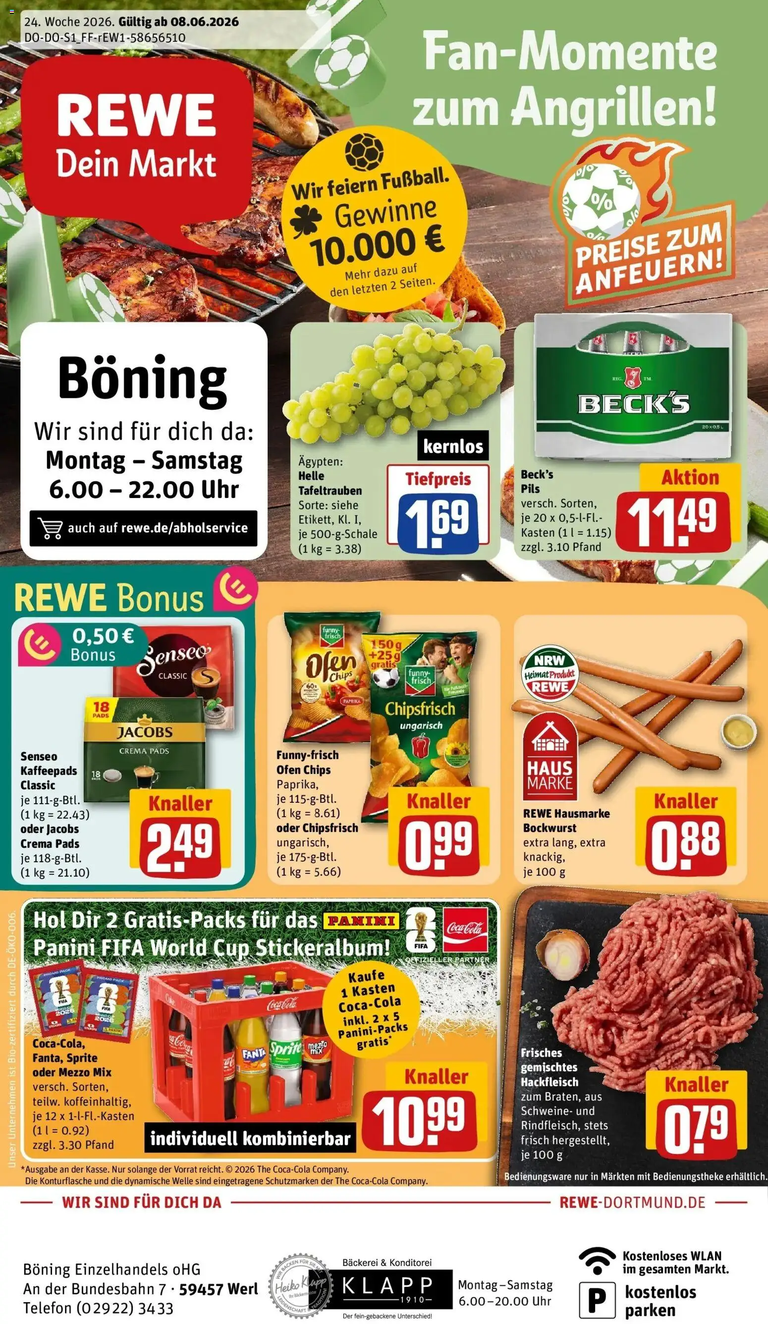 Vorschau von dem Prospekt des Geschäftes Rewe, gültig ab dem 08.06.2026