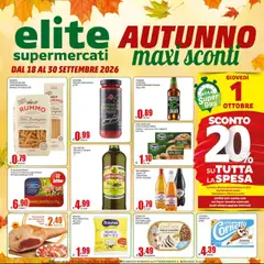 Anteprima dell'opuscolo Elite Supermercati volantino dal negozio Elite Supermercati valido da 18/09/2026