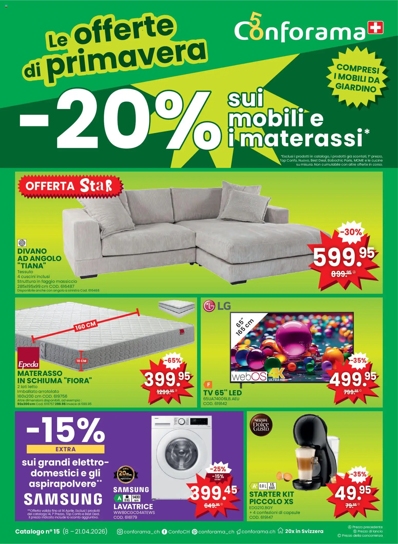 Vorschau des Merkblatts Conforama aktionen IT vom Shop Conforama gültig von 08.04.2026 bis 21.04.2026 - Samsung, TV, Top