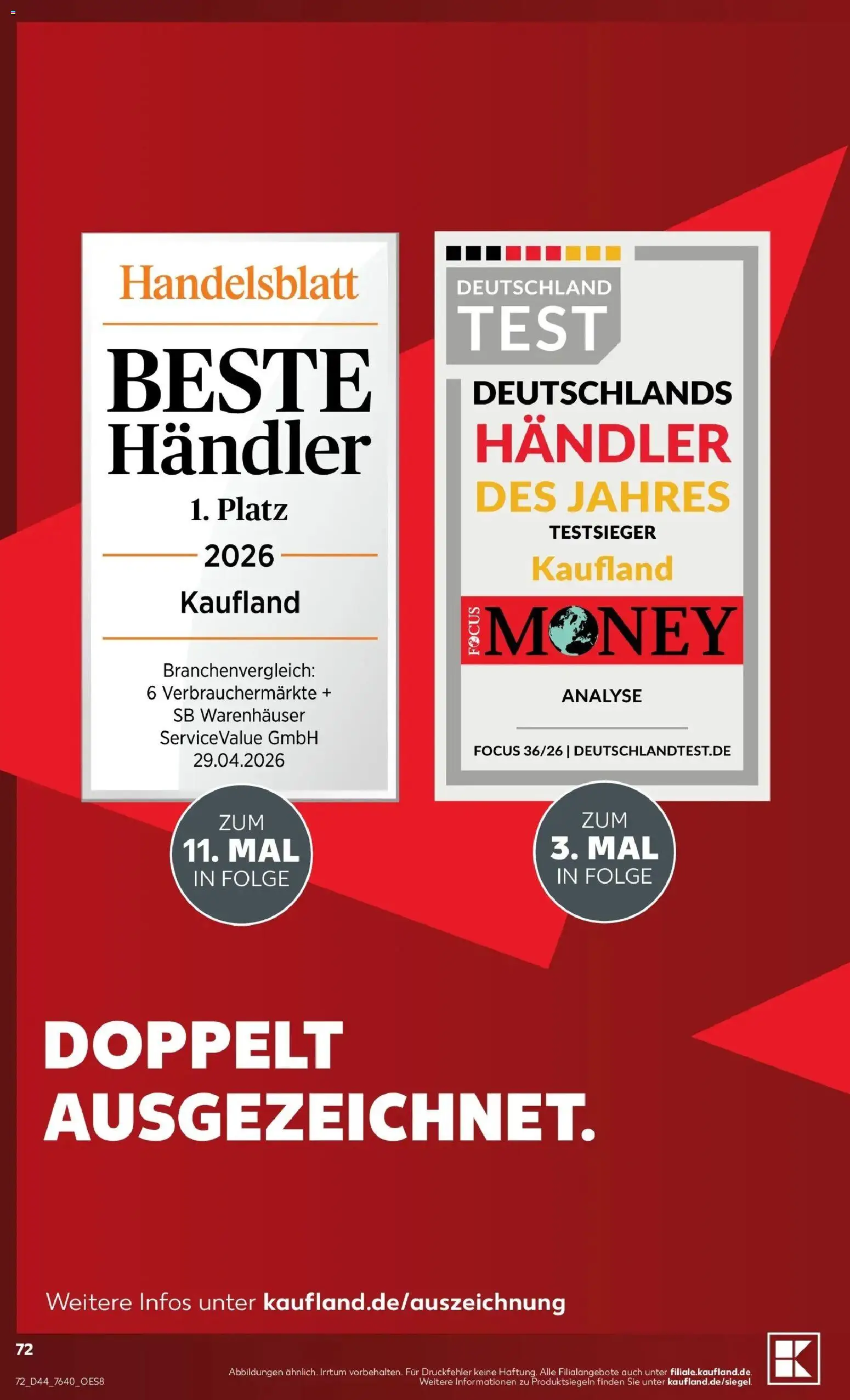 Vorschau von dem Prospekt des Geschäftes Kaufland, gültig ab dem 26.10.2026
