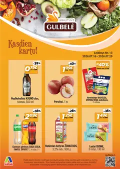 Gulbele parduotuvės leidinio Gulbele leidinys galiojančio nuo 2026.07.16 peržiūra