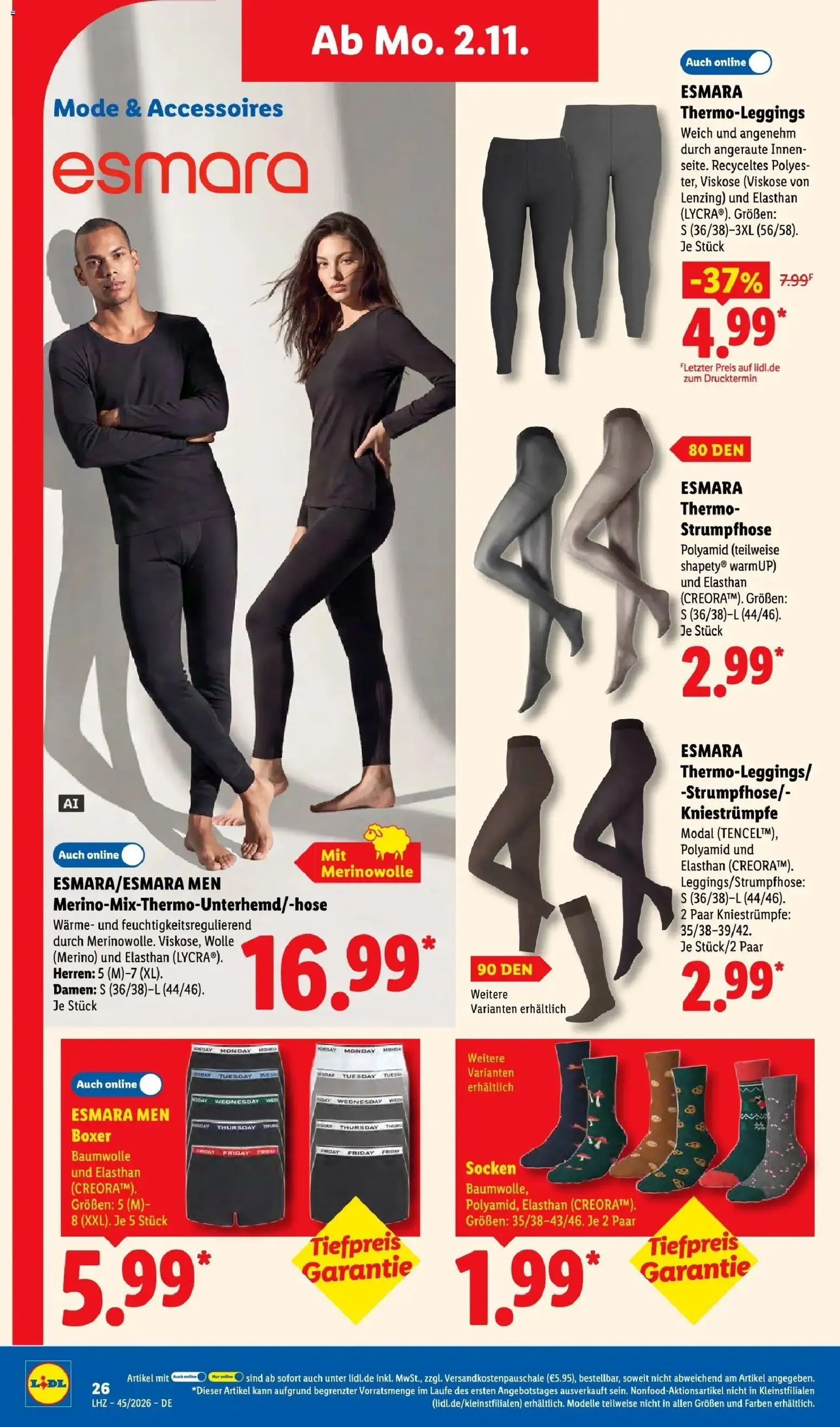 Vorschau von dem Prospekt des Geschäftes Lidl, gültig ab dem 02.11.2026