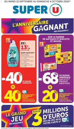 Prévisualisation de Super U catalogue du magasin Super U formulaire valide 22/09/2026