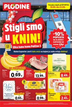 Pregled letka Plodine Ponuda trgovine Plodine vrijedi od 18.06.2026