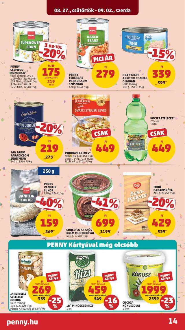 Új Penny akciós újság 08.27.