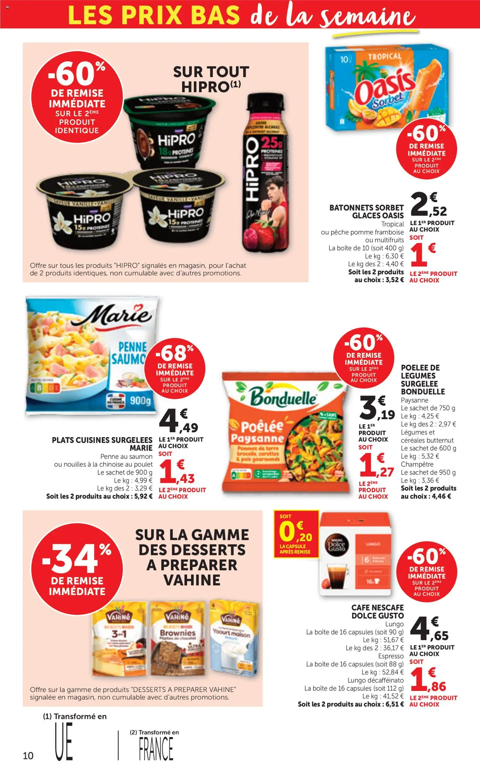 Prévisualisation de bi1 Maxi la beauté à prix bas du magasin bi1 formulaire valide 01/09/2026 - Chocolat, Pêche, Carottes, Framboise, Nouilles, Céréales, Pois, Capsules