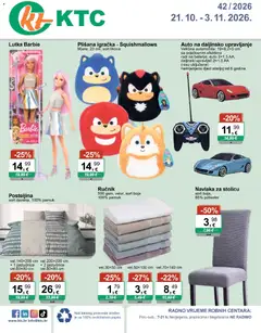 Pregled letka KTC Katalog igračke i tekstil trgovine KTC vrijedi od 21.10.2026