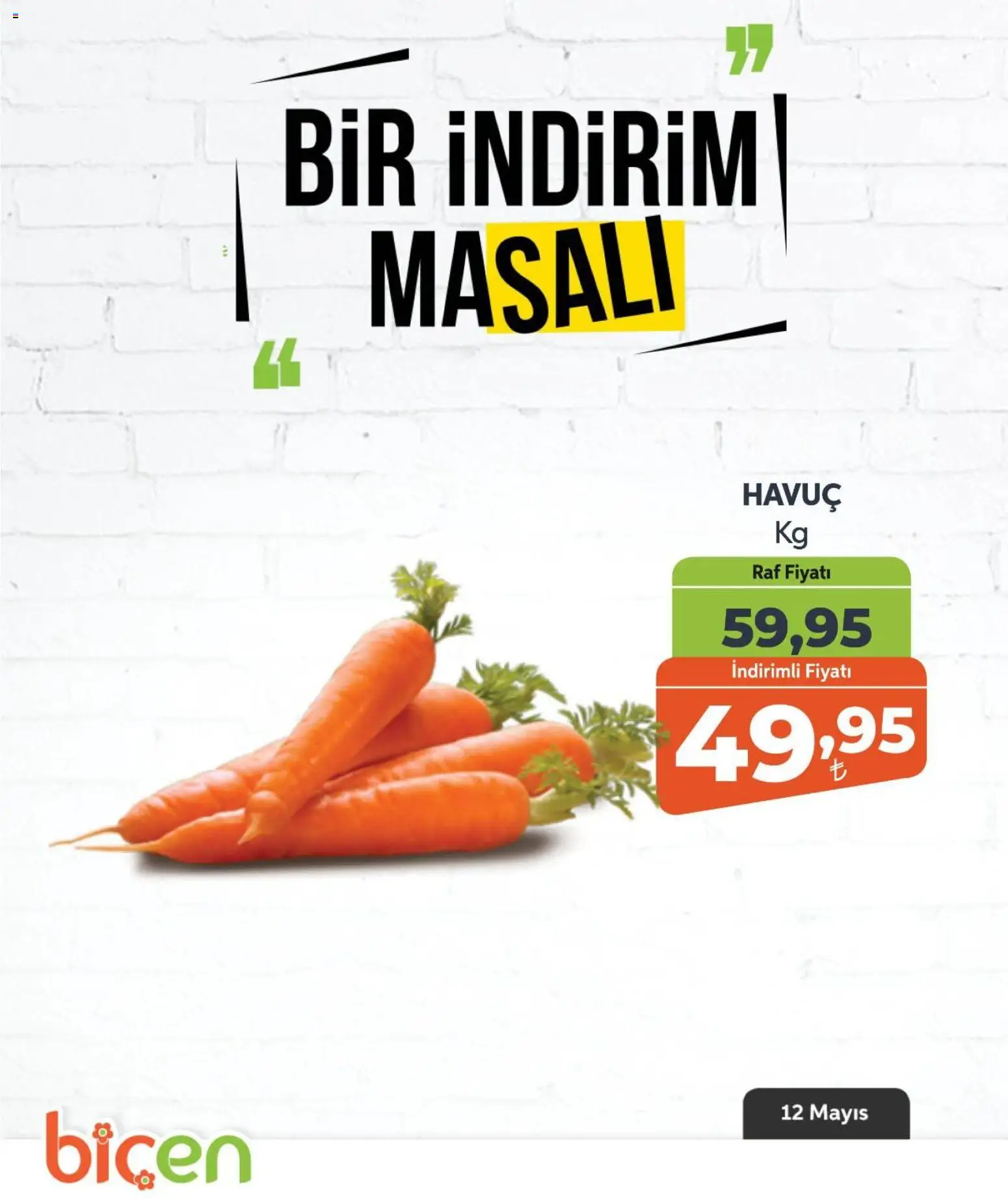 Biçen Market Biçen Market - Bir İndirim MaSalı - sebze 12.05.2026 - Broşürünün önizlemesi