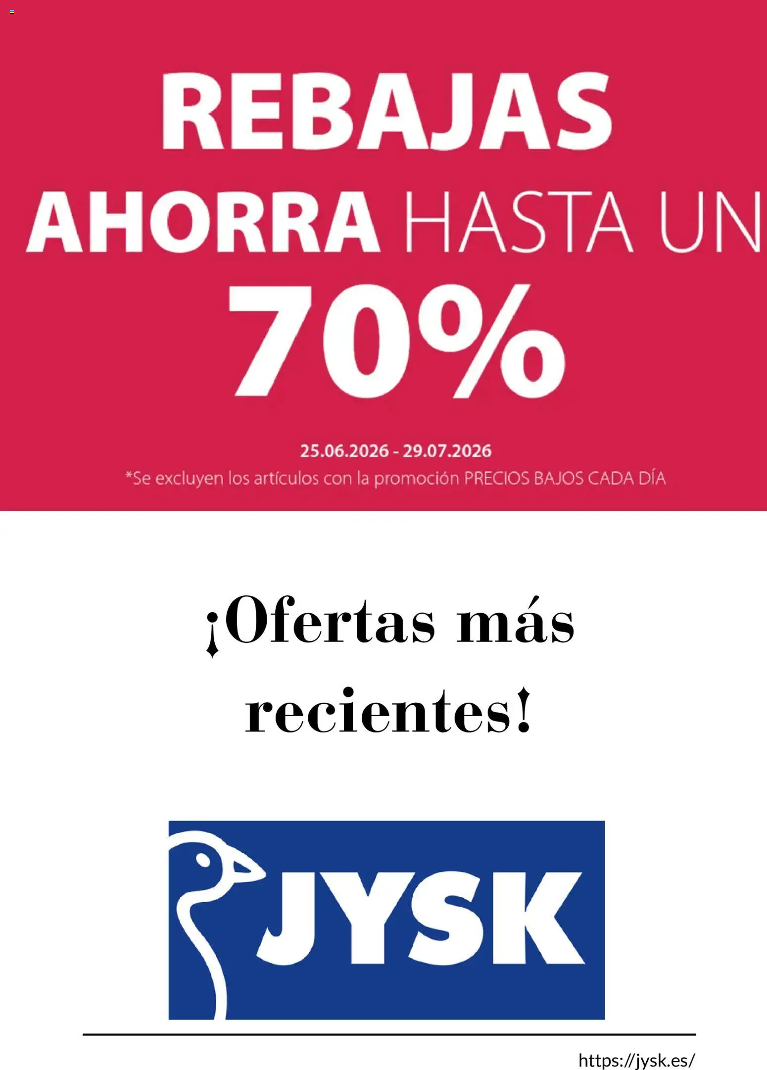 Vista previa del folleto de la tienda JYSK válido desde el 25/06/2026 