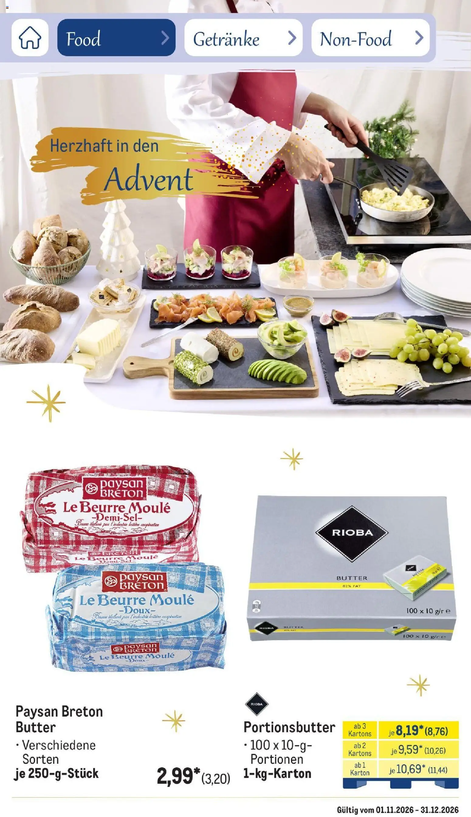 Vorschau von dem Prospekt des Geschäftes Metro, gültig ab dem 01.11.2026 - Butter