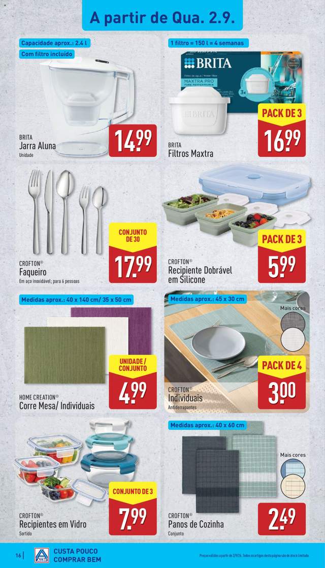 Novo folheto Aldi a partir de 31/08