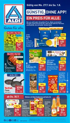 Vorschau von dem Prospekt des Geschäftes Aldi, gültig ab dem 27.07.2026