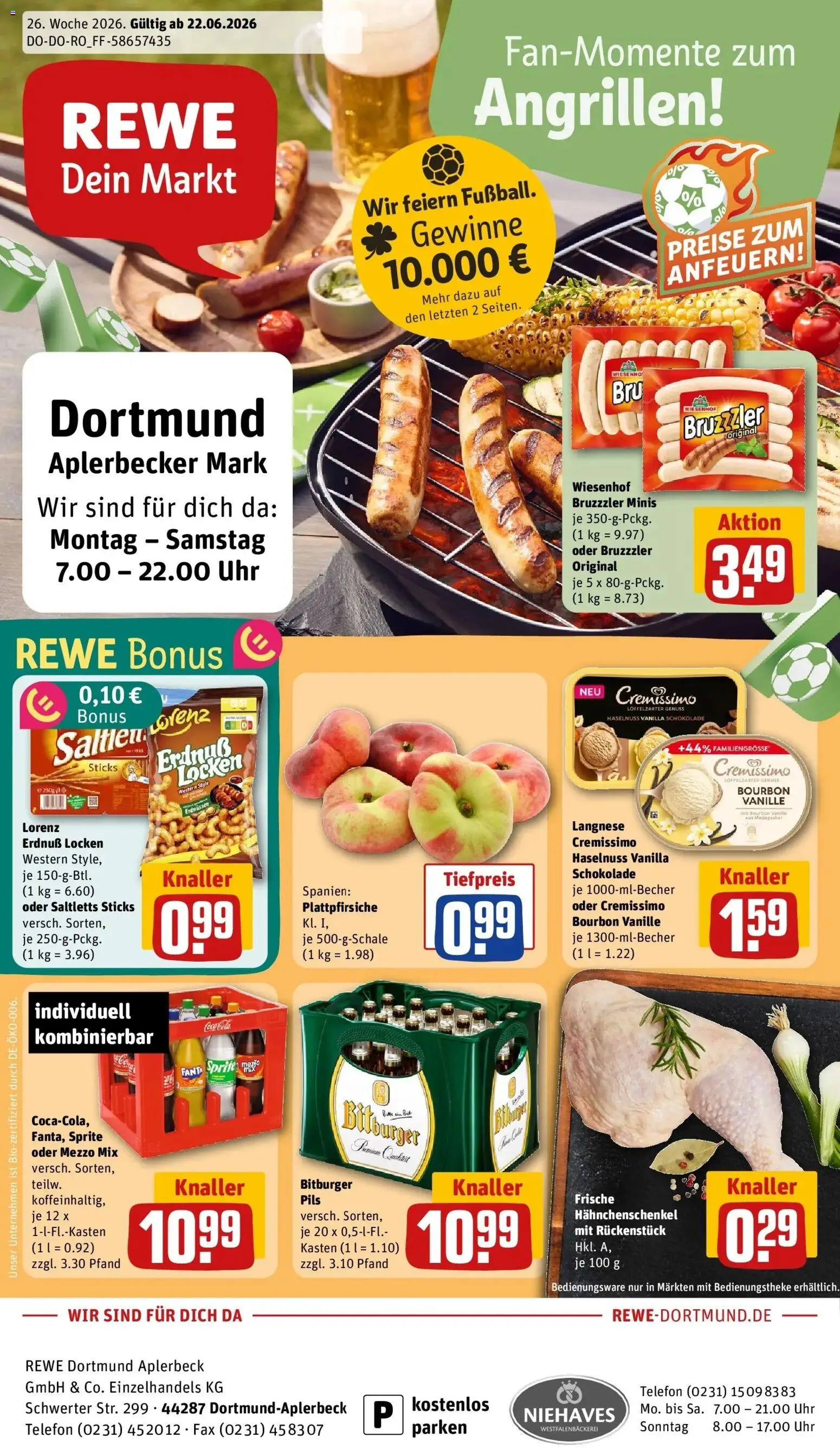 Vorschau von dem Prospekt des Geschäftes Rewe, gültig ab dem 22.06.2026