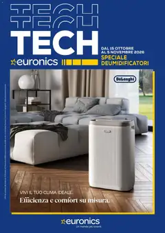 Anteprima dell'opuscolo Euronics volantino De Longhi deumidificatori dal negozio Euronics valido da 15/10/2026