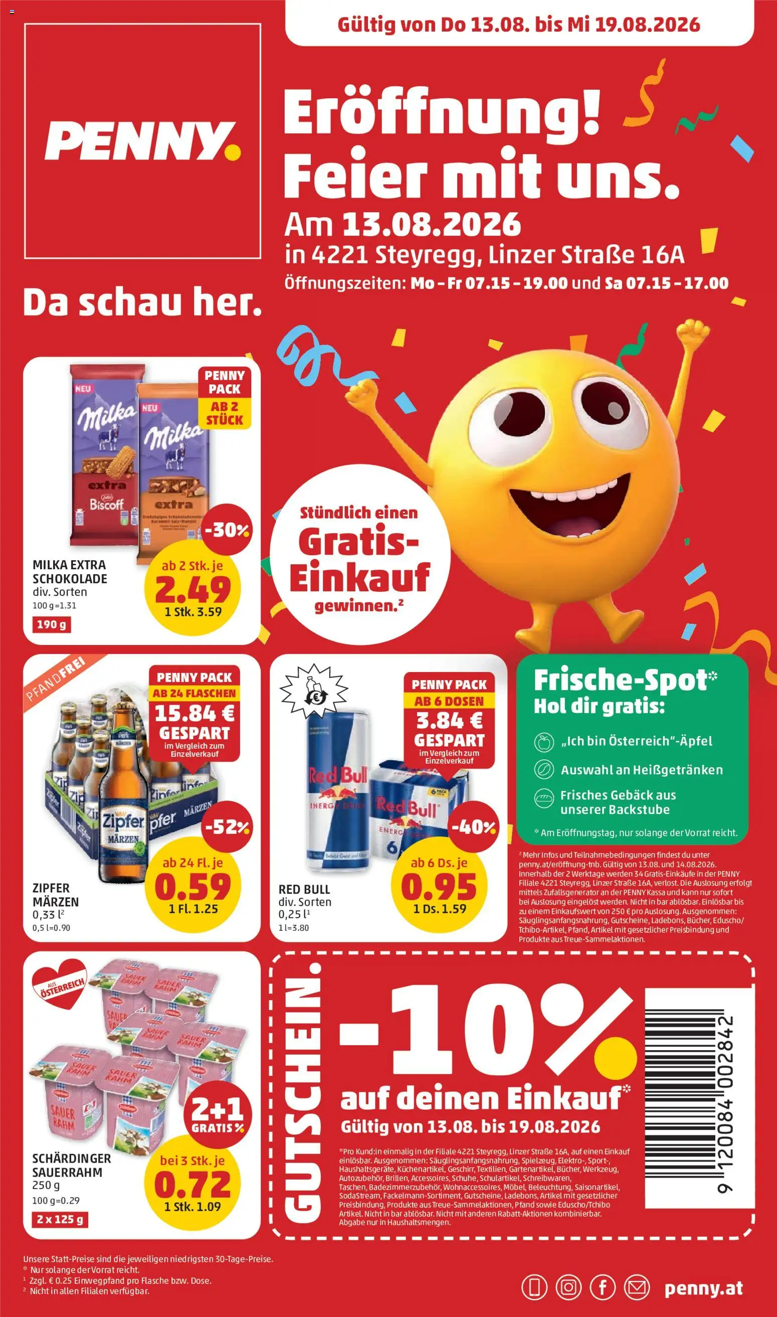 Vorschau der Angebote: Penny Markt Penny Markt Eröffnung in 4221 Steyregg gültig ab 13.08.2026