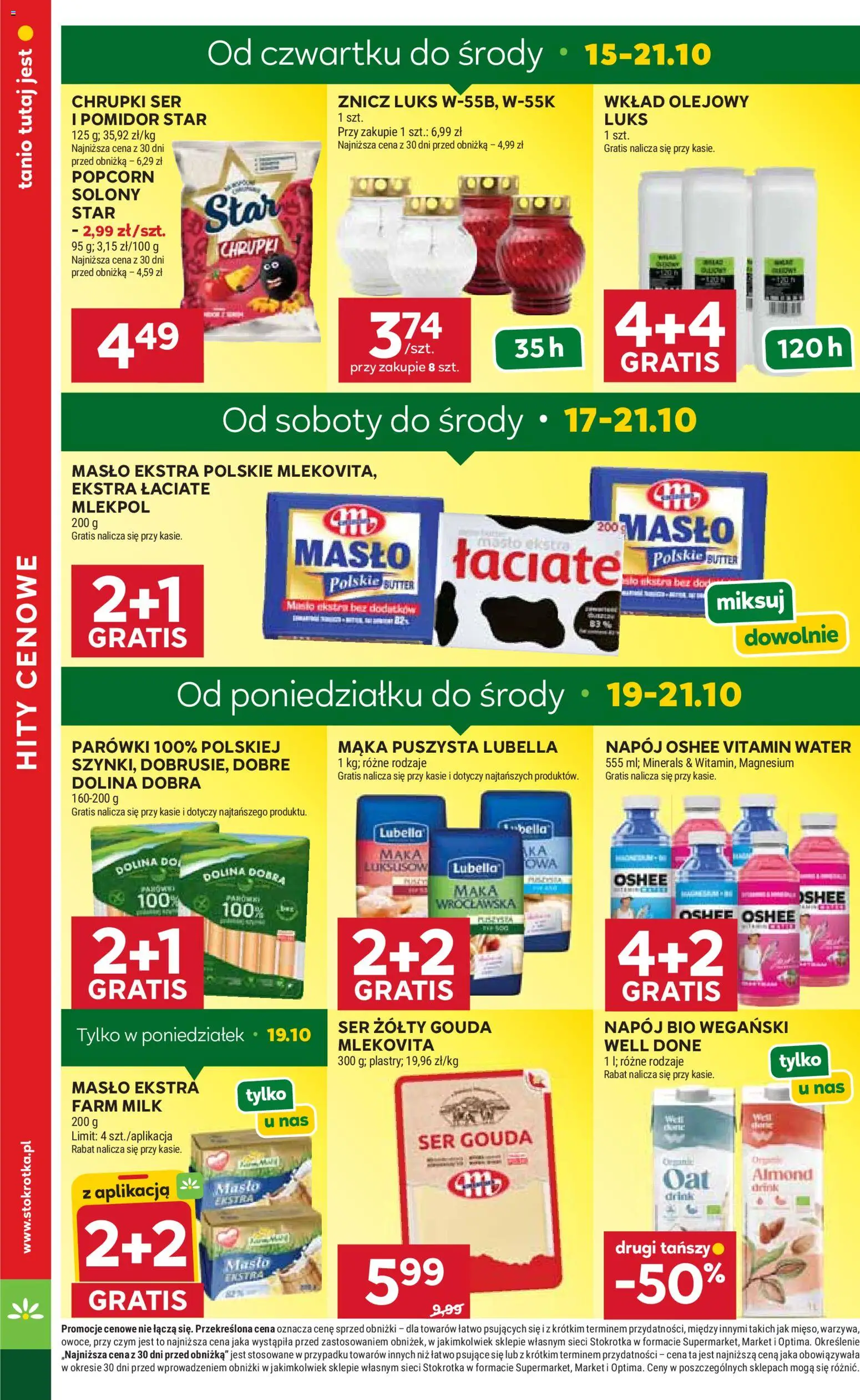 Pogląd gazetki "Stokrotka gazetka - Market" ze sklepu Stokrotka ważnej od 15.10.2026 - Stokrotka, Oshee, Mąka, Ser, Popcorn, Ser żółty, Ser gouda, Ser żółty Gouda