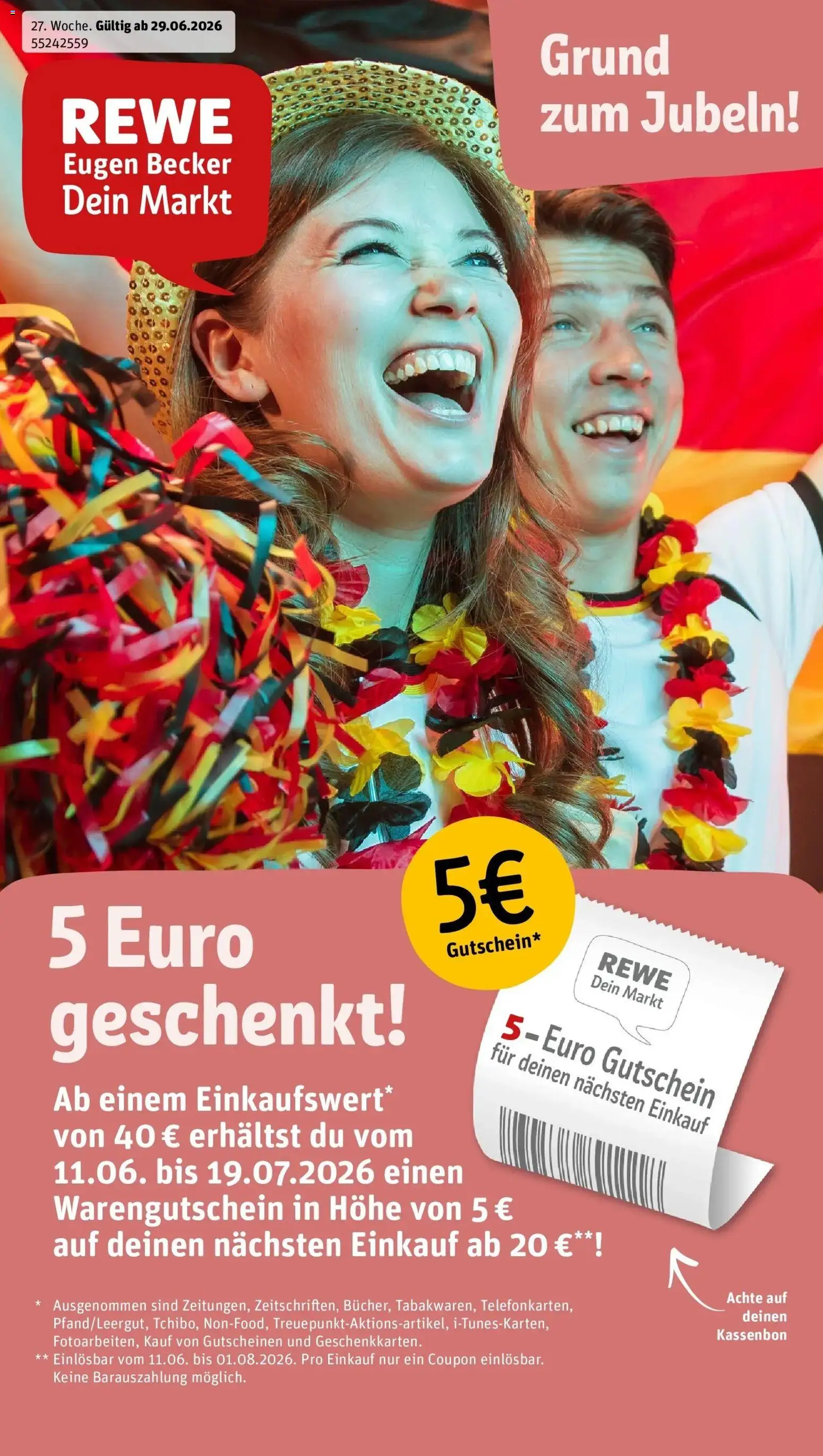 Vorschau von dem Prospekt des Geschäftes Rewe, gültig ab dem 28.06.2026