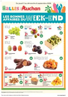 Prévisualisation de Auchan les bons plans du week-end dans votre hyper du magasin Auchan formulaire valide 03/09/2026