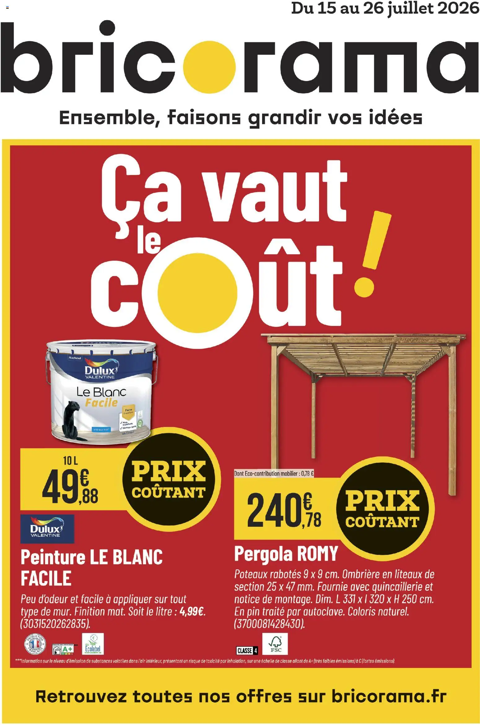 Prévisualisation de Bricorama catalogue du magasin Bricorama formulaire valide 15/07/2026
