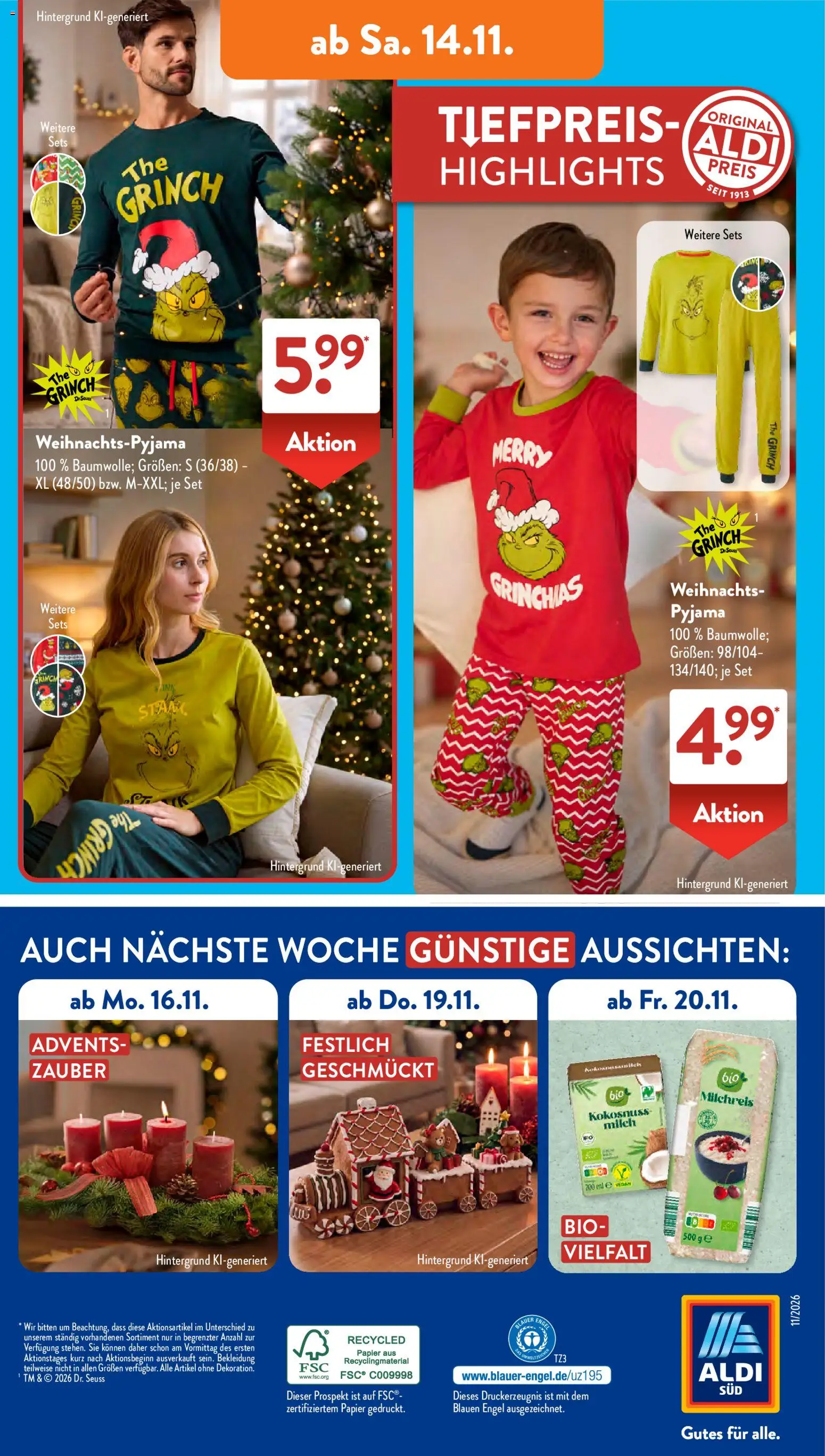 Vorschau von dem Prospekt des Geschäftes Aldi Süd, gültig ab dem 09.11.2026