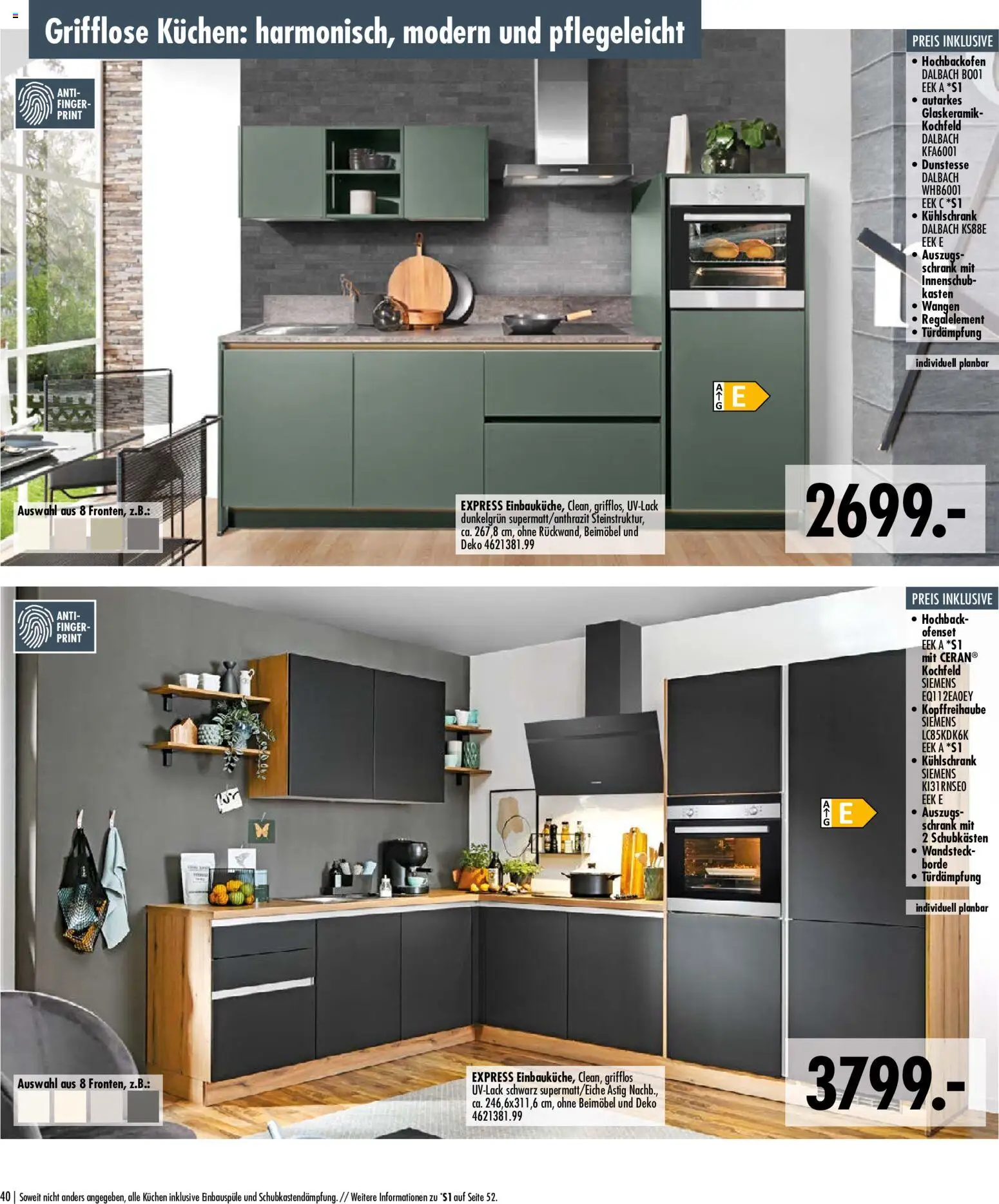 Vorschau von dem Prospekt des Geschäftes SB Möbel Boss, gültig ab dem 09.04.2026 - Kühlschrank, Kuchen, Siemens, Schrank, Kochfeld