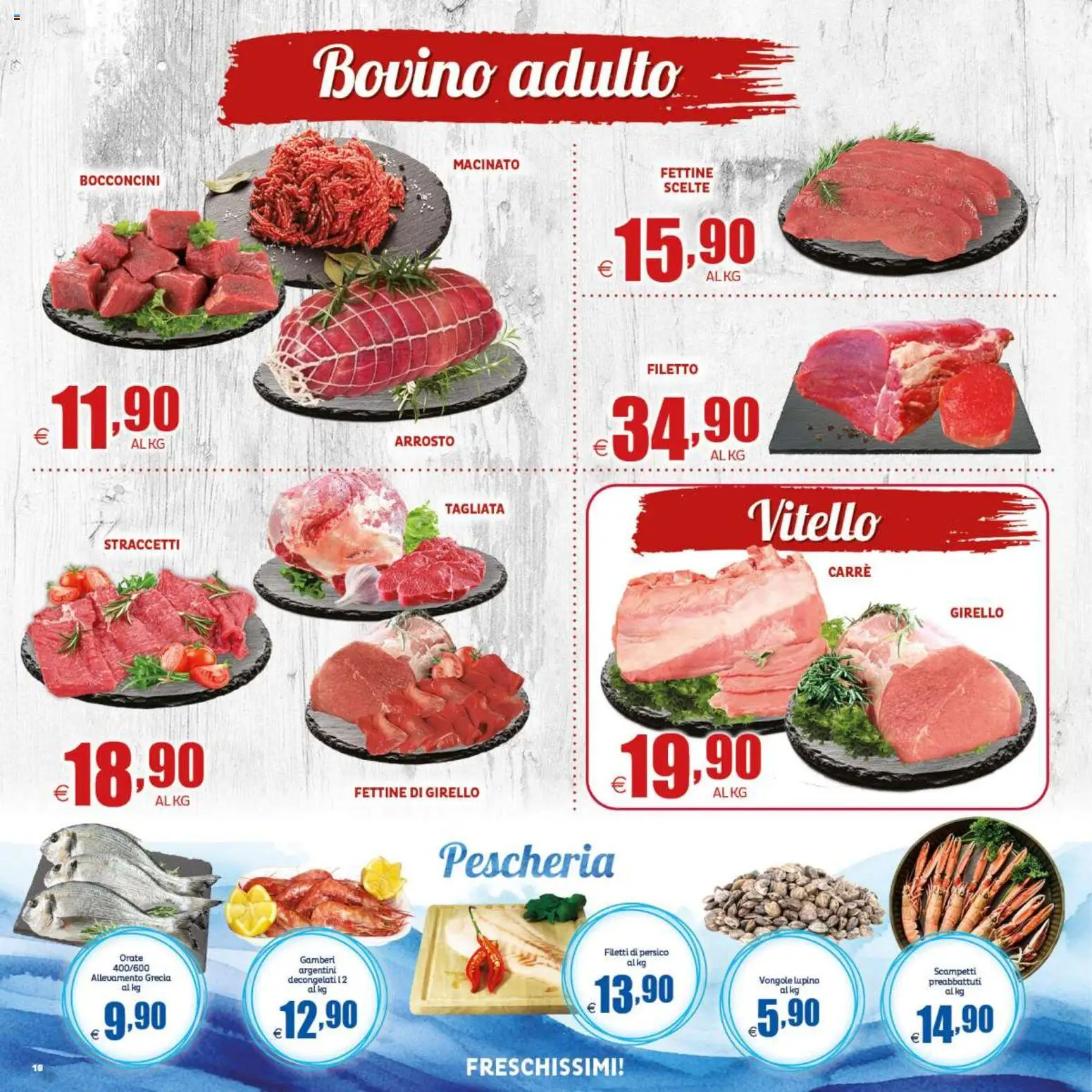 Anteprima dell'opuscolo Elite Supermercati volantino dal negozio Elite Supermercati valido da 04/09/2026 - Vongole, Bovino, Vitello, Gamberi, Filetto, Arrosto, Girello, Macinato