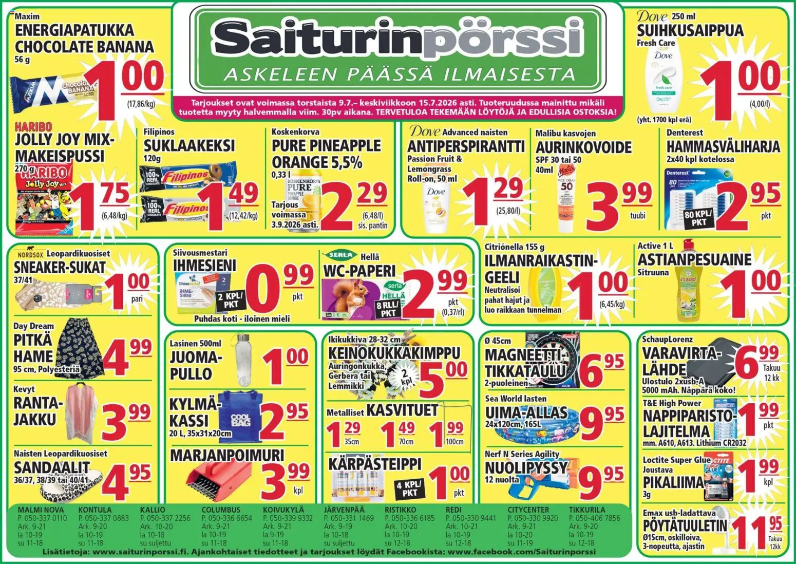 Kaupan Saiturinpörssi Saiturinpörssi tarjoukset esikatselu, voimassa 09/07/2026