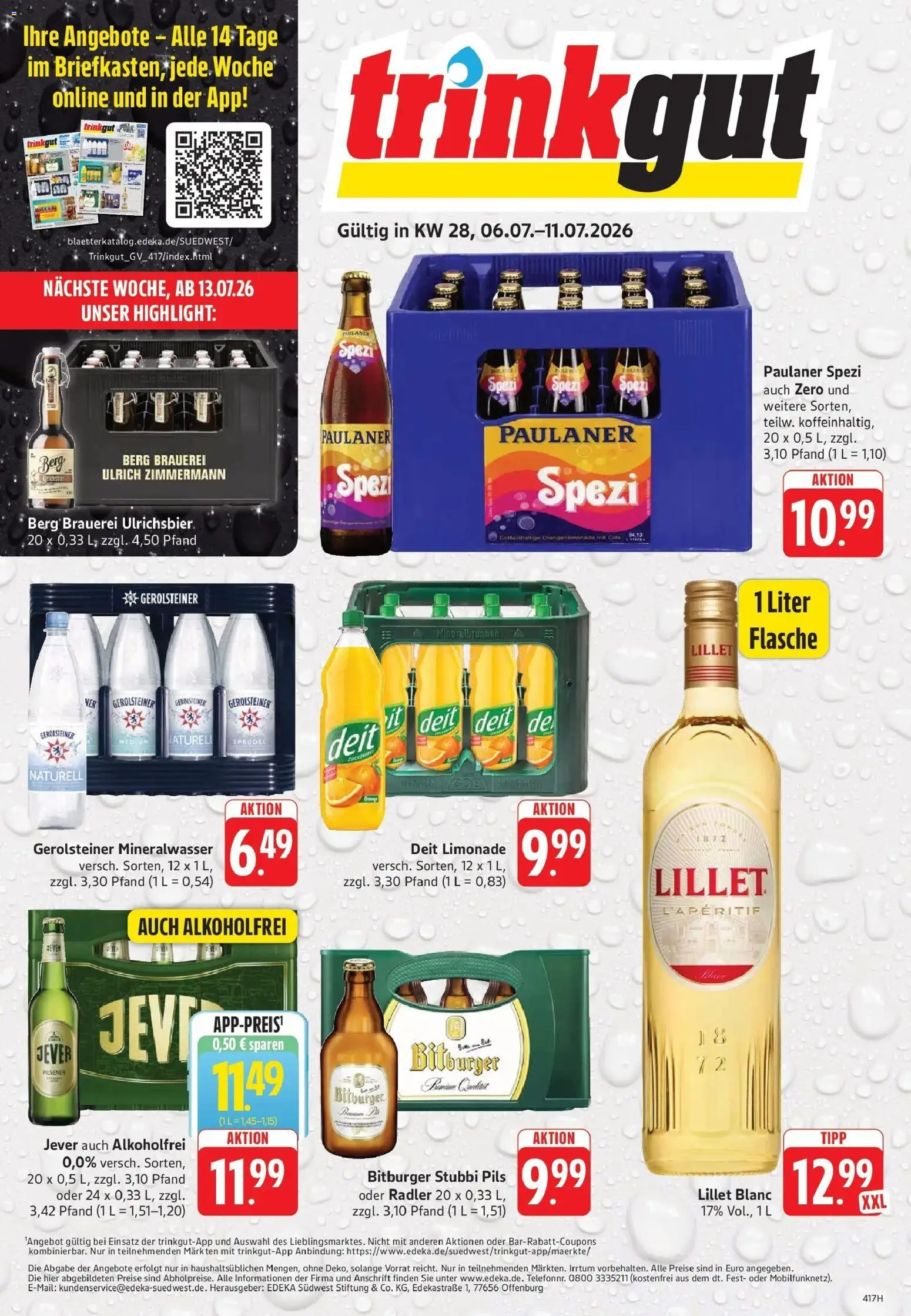 Vorschau von dem Prospekt des Geschäftes Trinkgut, gültig ab dem 05.07.2026