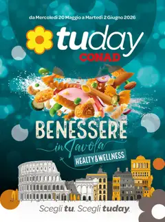 Anteprima dell'opuscolo Conad volantino Tuday Lazio dal negozio Conad valido da 20/05/2026
