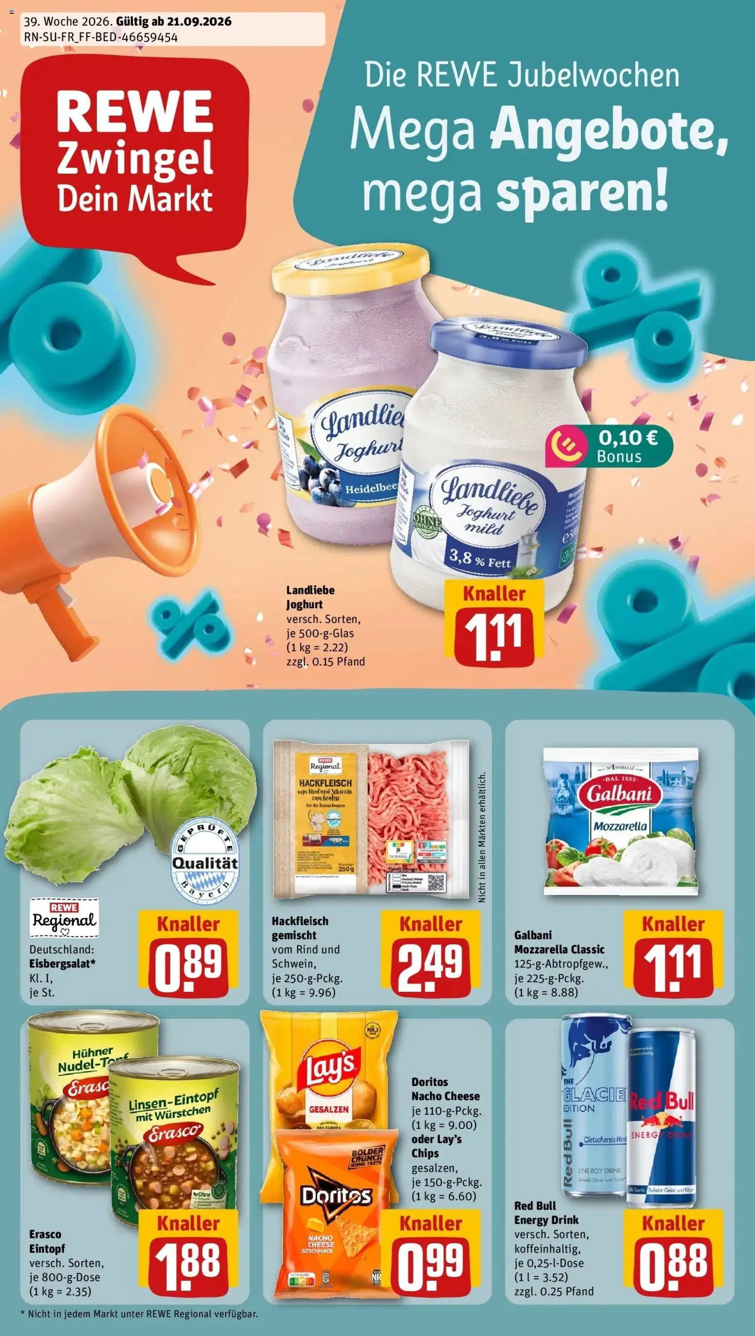 Vorschau von dem Prospekt des Geschäftes Rewe, gültig ab dem 21.09.2026