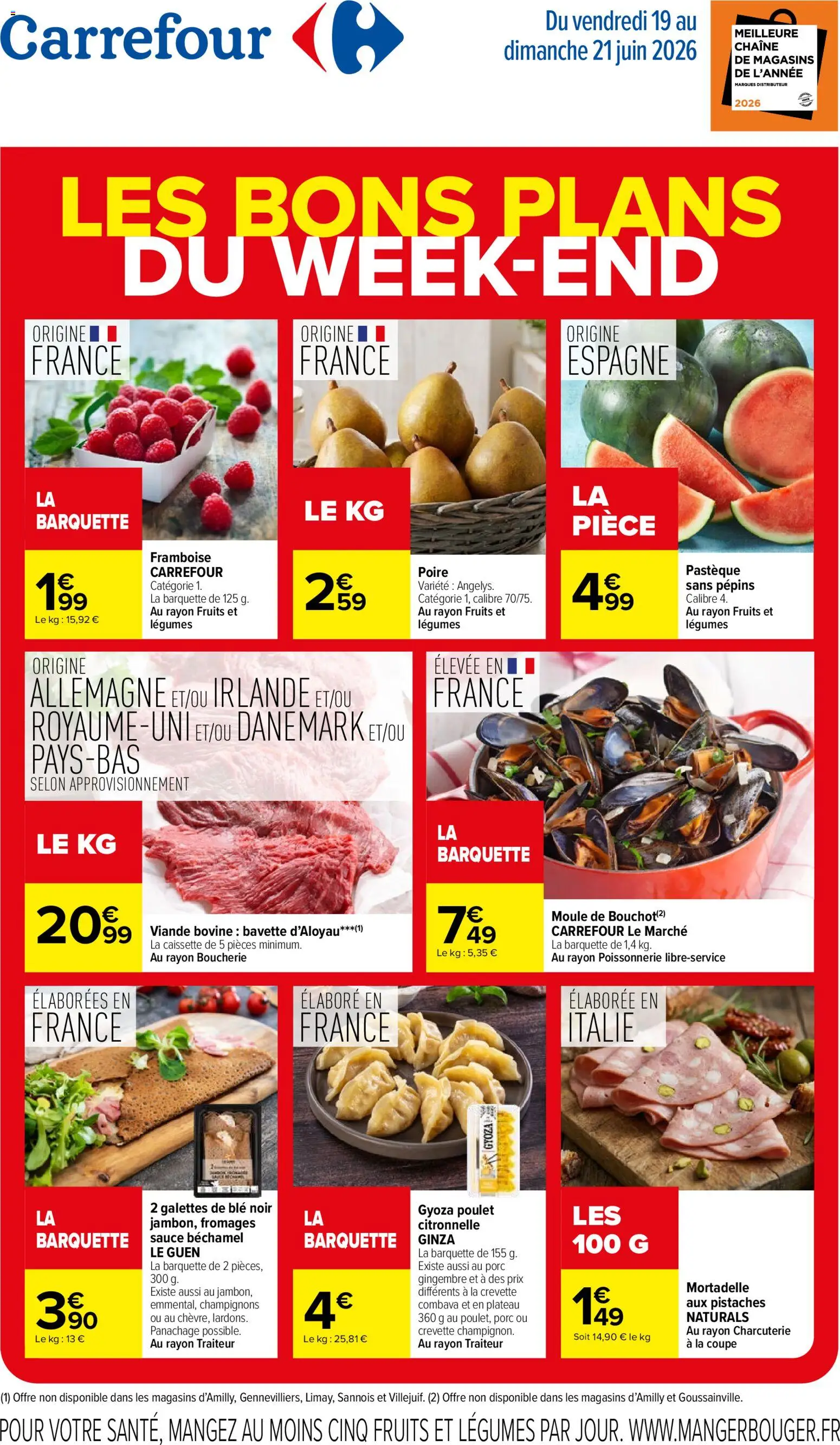 Prévisualisation de Carrefour les bons plans du week-end du magasin Carrefour formulaire valide 19/06/2026