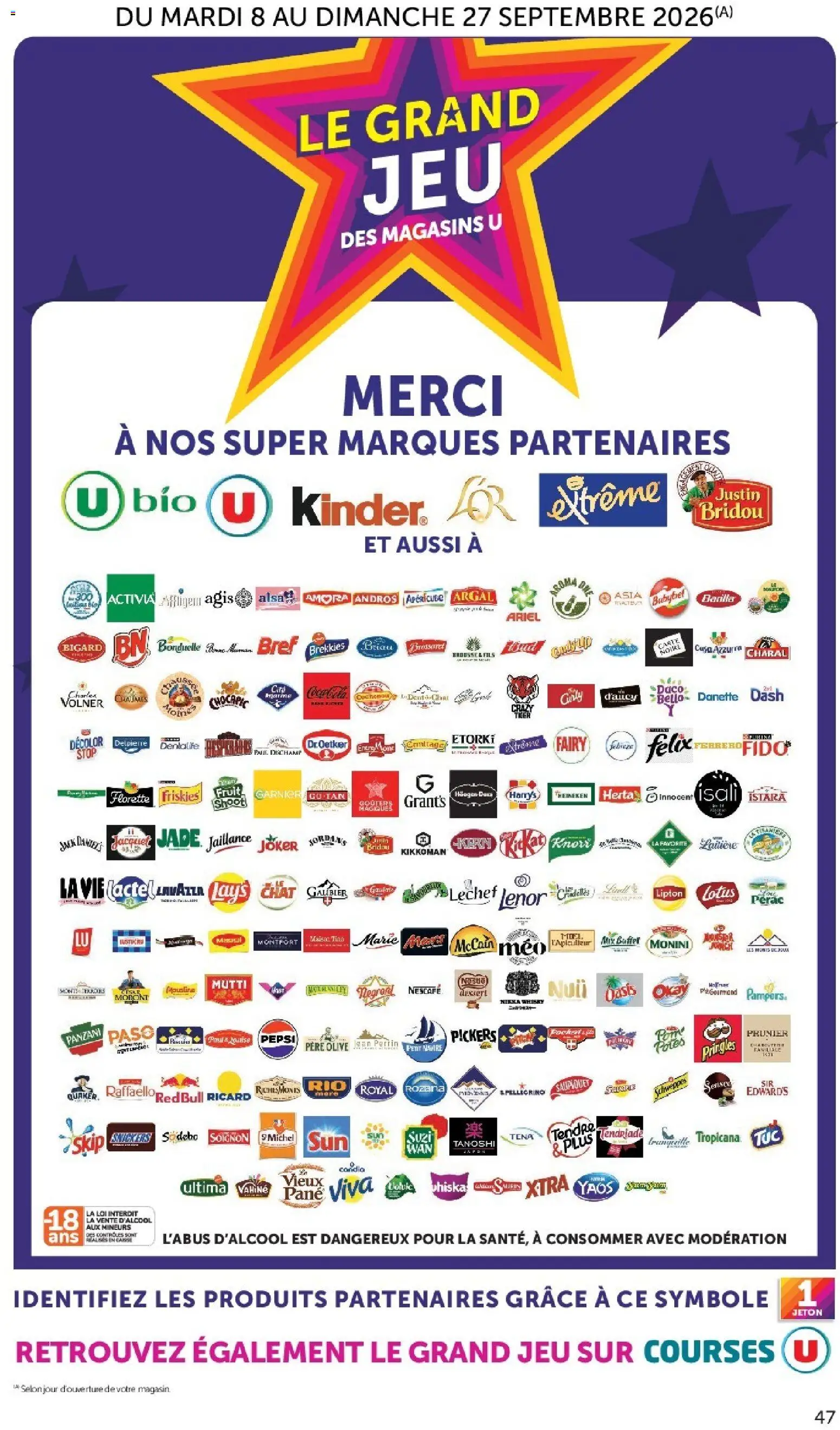 Prévisualisation de Super U catalogue du magasin Super U formulaire valide 08/09/2026 - Dessert, Buffet, Snickers, Skip, Dash, Affligem, Lenor, Charles Volner