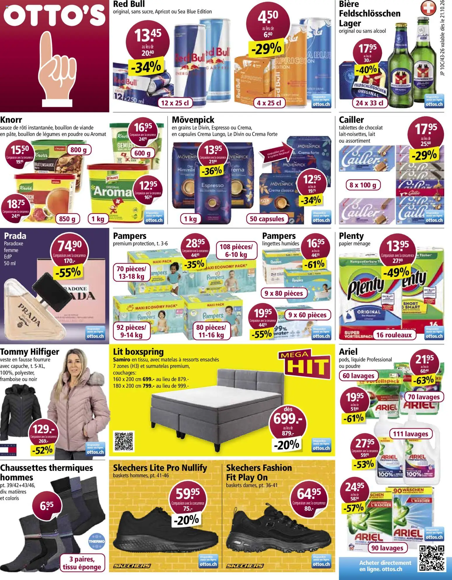 Vorschau des Merkblatts Otto's aktionen FR vom Shop Otto's gültig von 21.10.2026 bis 26.10.2026 - Red bull, Pampers