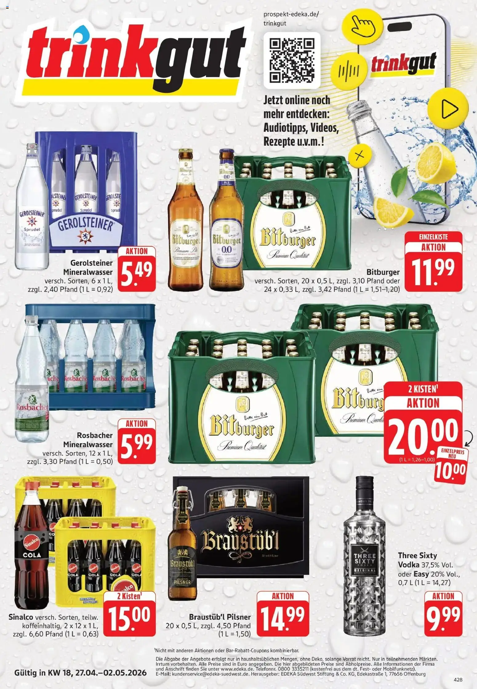 Vorschau von dem Prospekt des Geschäftes Trinkgut, gültig ab dem 27.04.2026