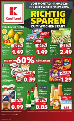 Vorschau von dem Prospekt des Geschäftes Kaufland, gültig ab dem 14.09.2026