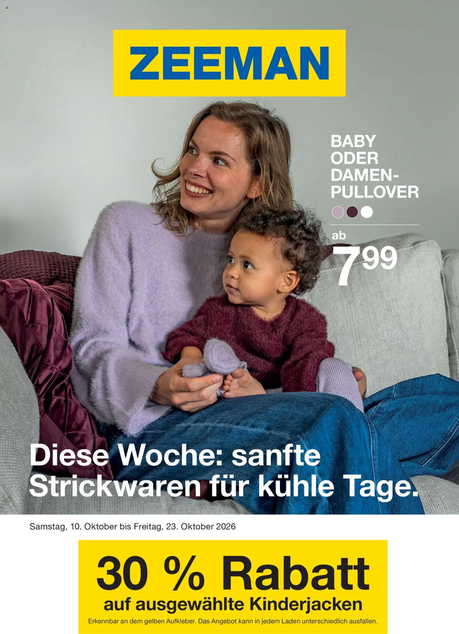 Vorschau von dem Prospekt des Geschäftes Zeeman, gültig ab dem 10.10.2026 - Pullover