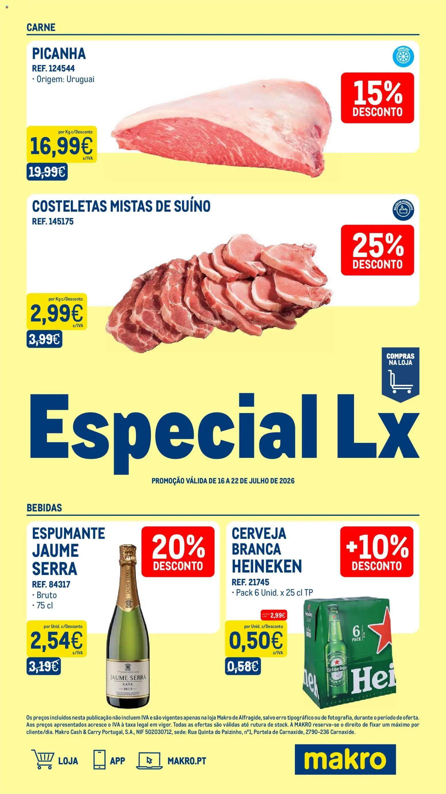 Pré-visualização do folheto da loja Makro válida a partir de 16/07/2026 - Cerveja, Carne, Bebidas, Espumante