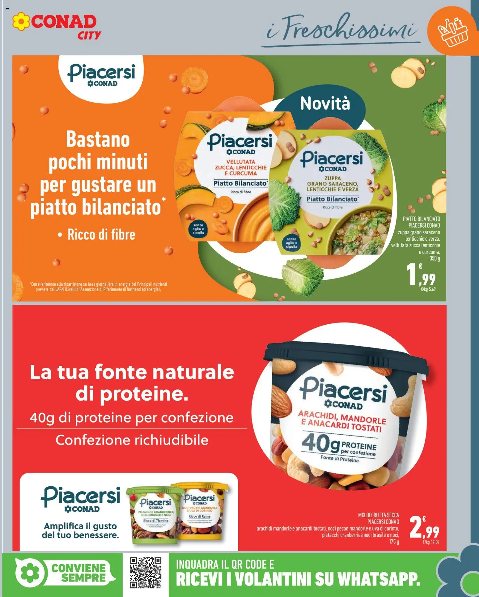 Anteprima dell'opuscolo Conad volantino City Lombardia dal negozio Conad valido da 23/10/2026 - Piatto, Lenticchie, Noci pecan, Frutta secca, Cipolla, Arachidi, Pistacchi, Aglio
