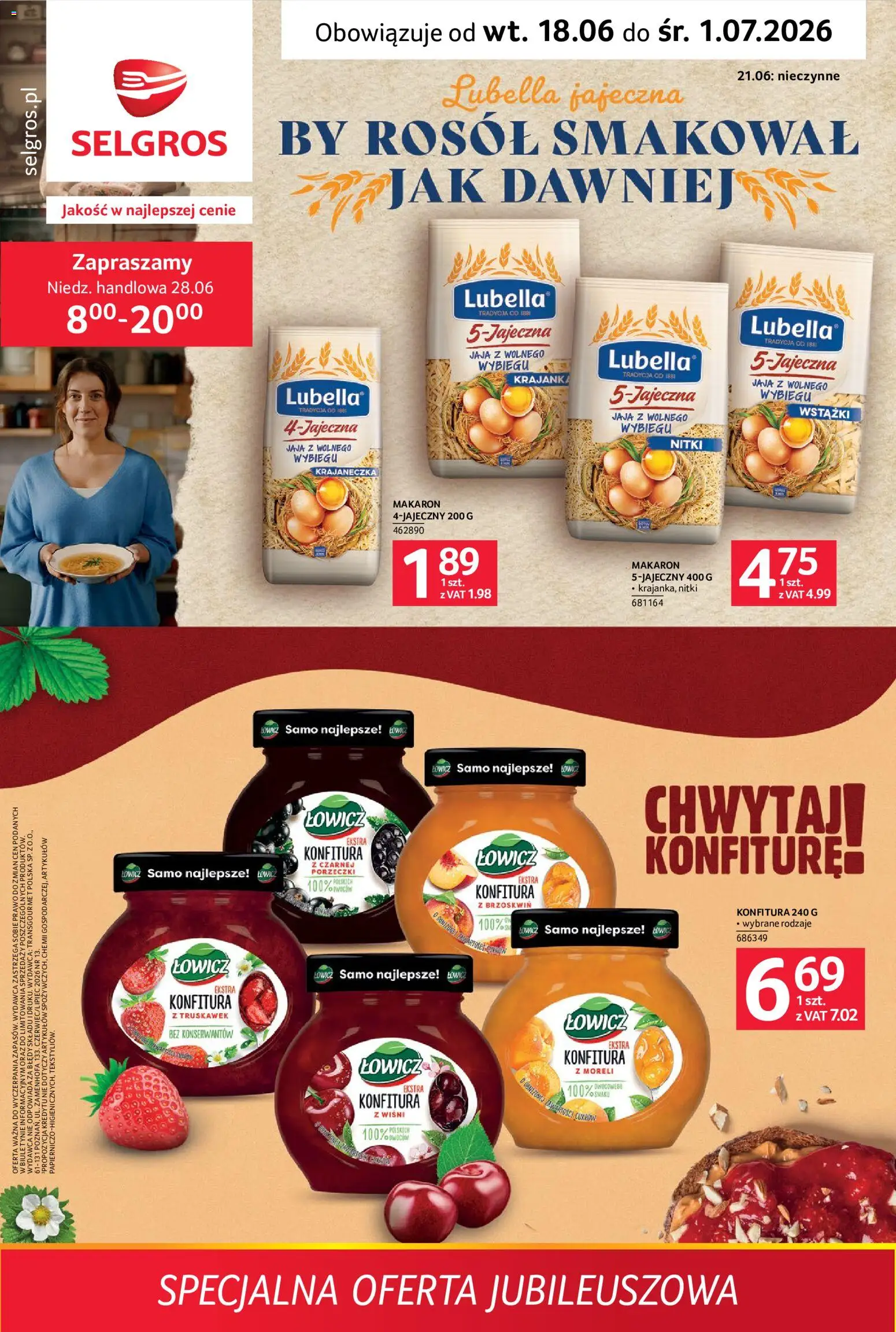 Pogląd gazetki "Selgros cash&carry gazetka - Specjalna oferta jubileuszowa" ze sklepu Selgros cash&carry ważnej od 18.06.2026