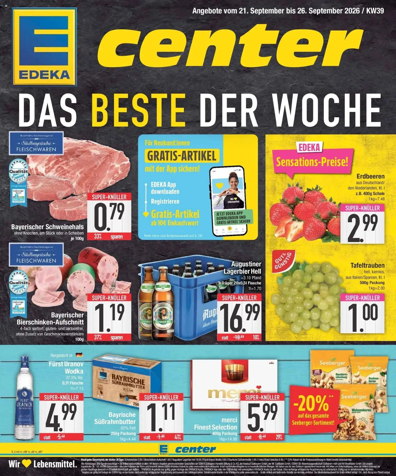 Vorschau von dem Prospekt des Geschäftes Edeka, gültig ab dem 21.09.2026