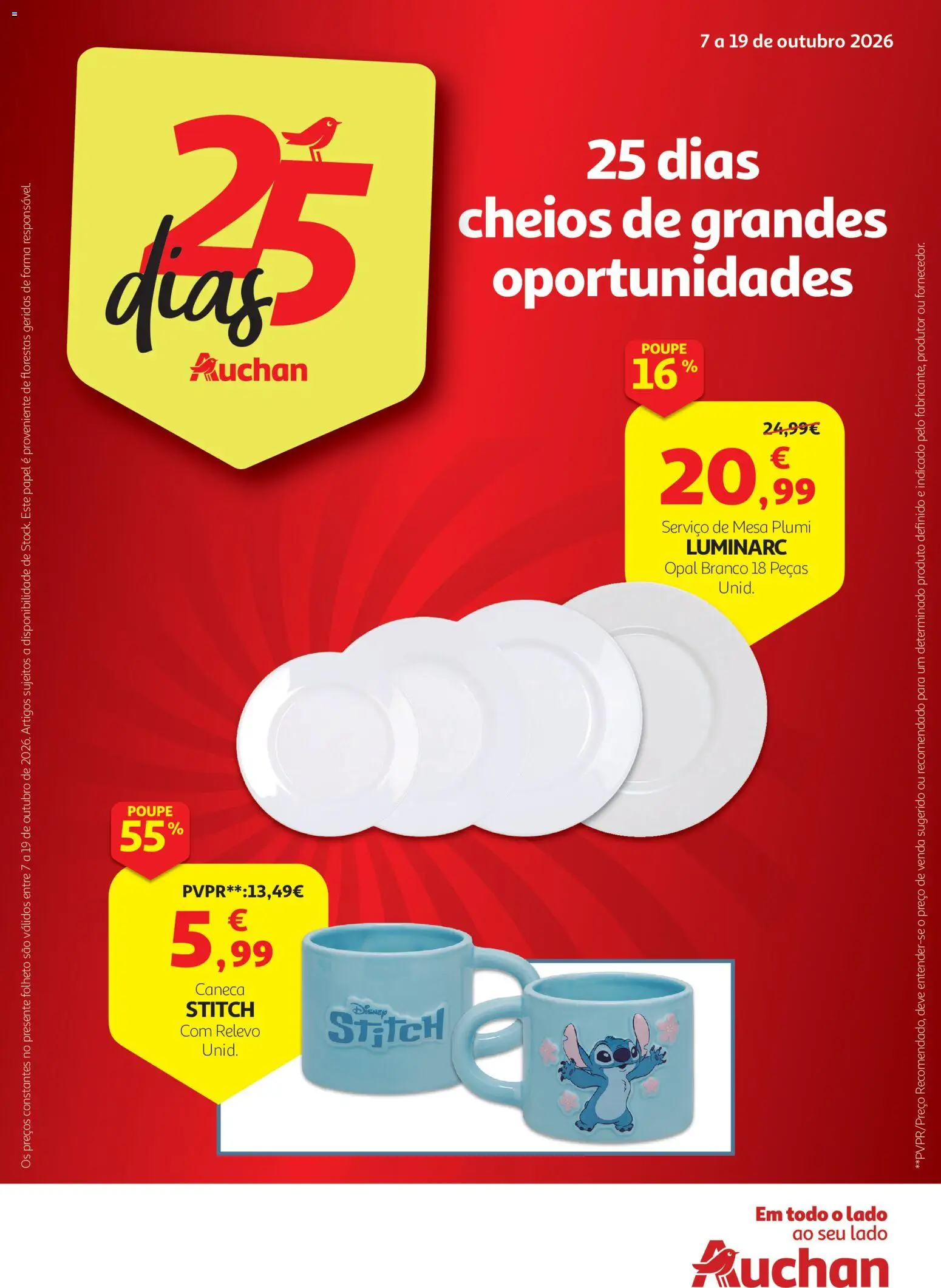 Pré-visualização do folheto da loja Auchan válida a partir de 07/10/2026 - Mesa, Caneca