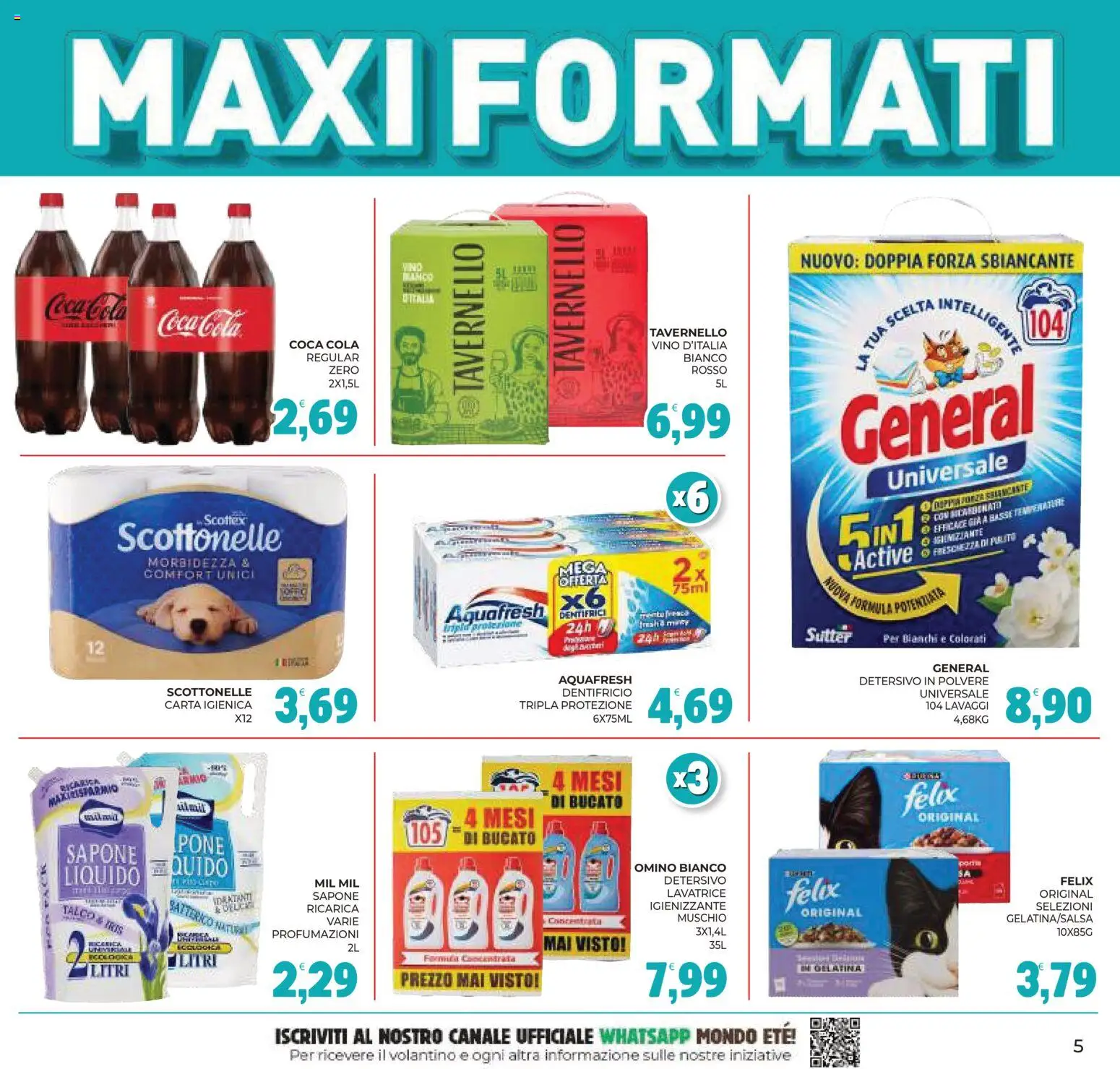 Anteprima dell'opuscolo Eté volantino Grandeté dal negozio Eté valido da 23/10/2026 - Vino, Lavatrice, Coca Cola, Carta igienica, Talco, Sapone, Dentifricio, Detersivo in polvere
