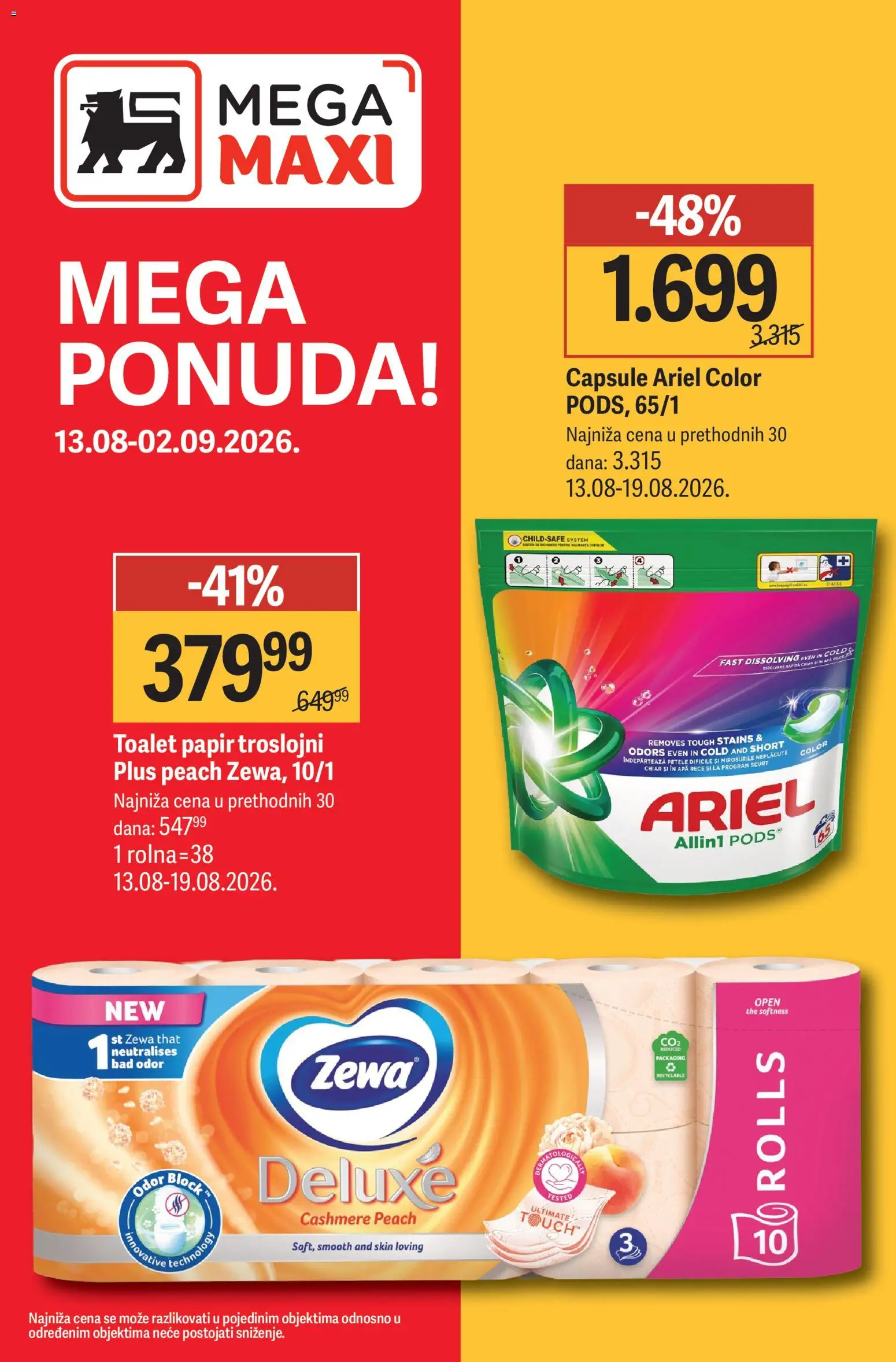Pregled Mega Maxi kataloga - važi od 13.08.2026