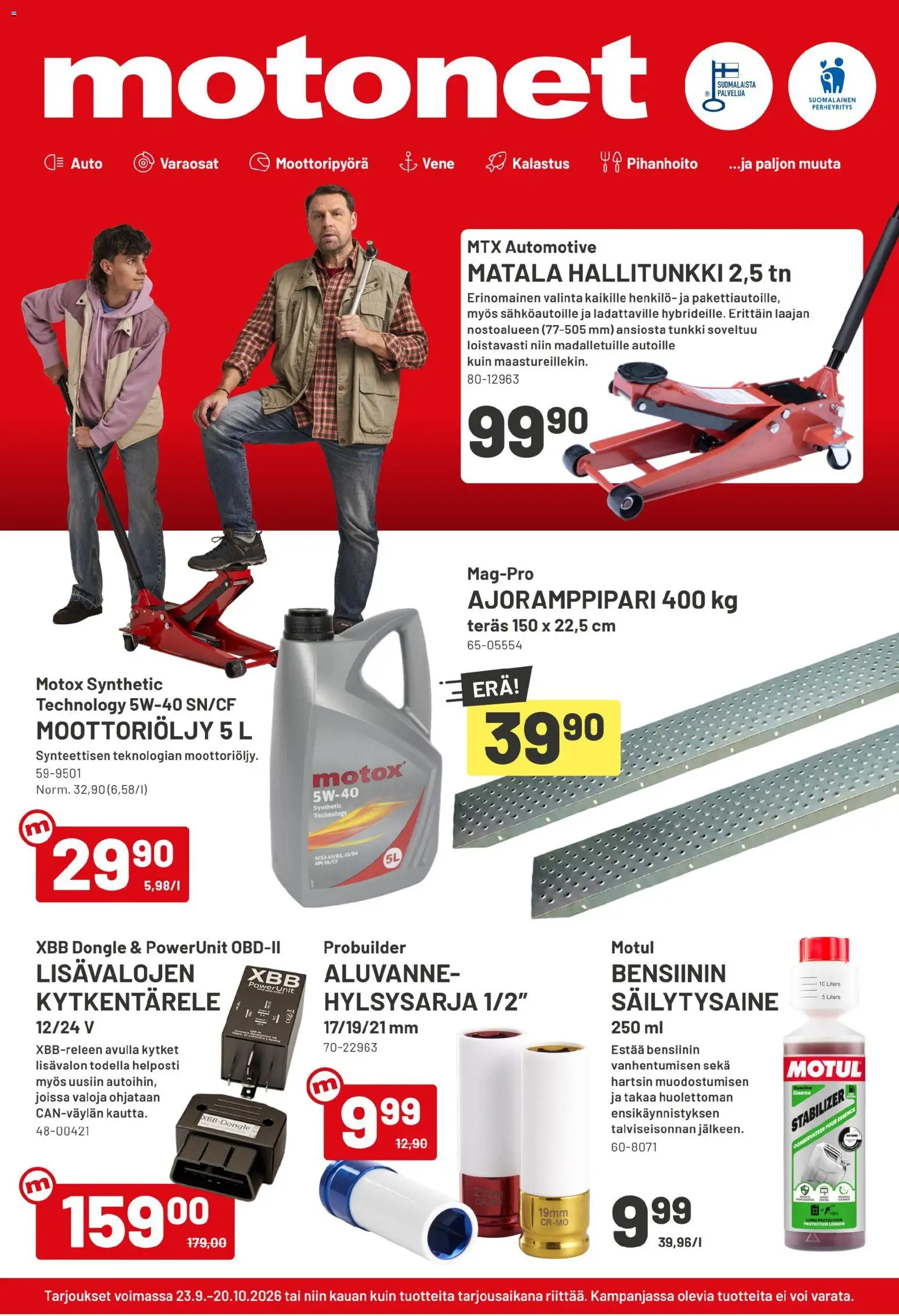 Kaupan Motonet Motonet tarjoukset esikatselu, voimassa 23/09/2026