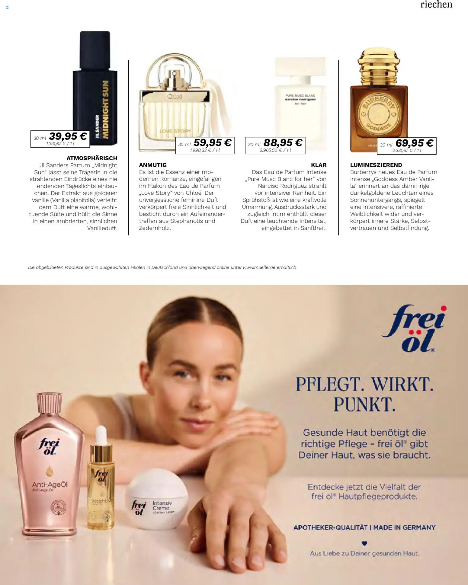 Vorschau von dem Prospekt des Geschäftes Müller, gültig ab dem 01.09.2026 - Parfüm, Vanille, Creme, Duft, Eau de Parfum