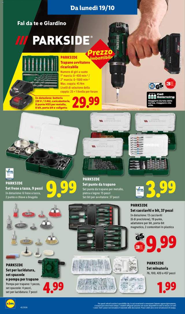 Nuovo volantino Lidl dal 15/10