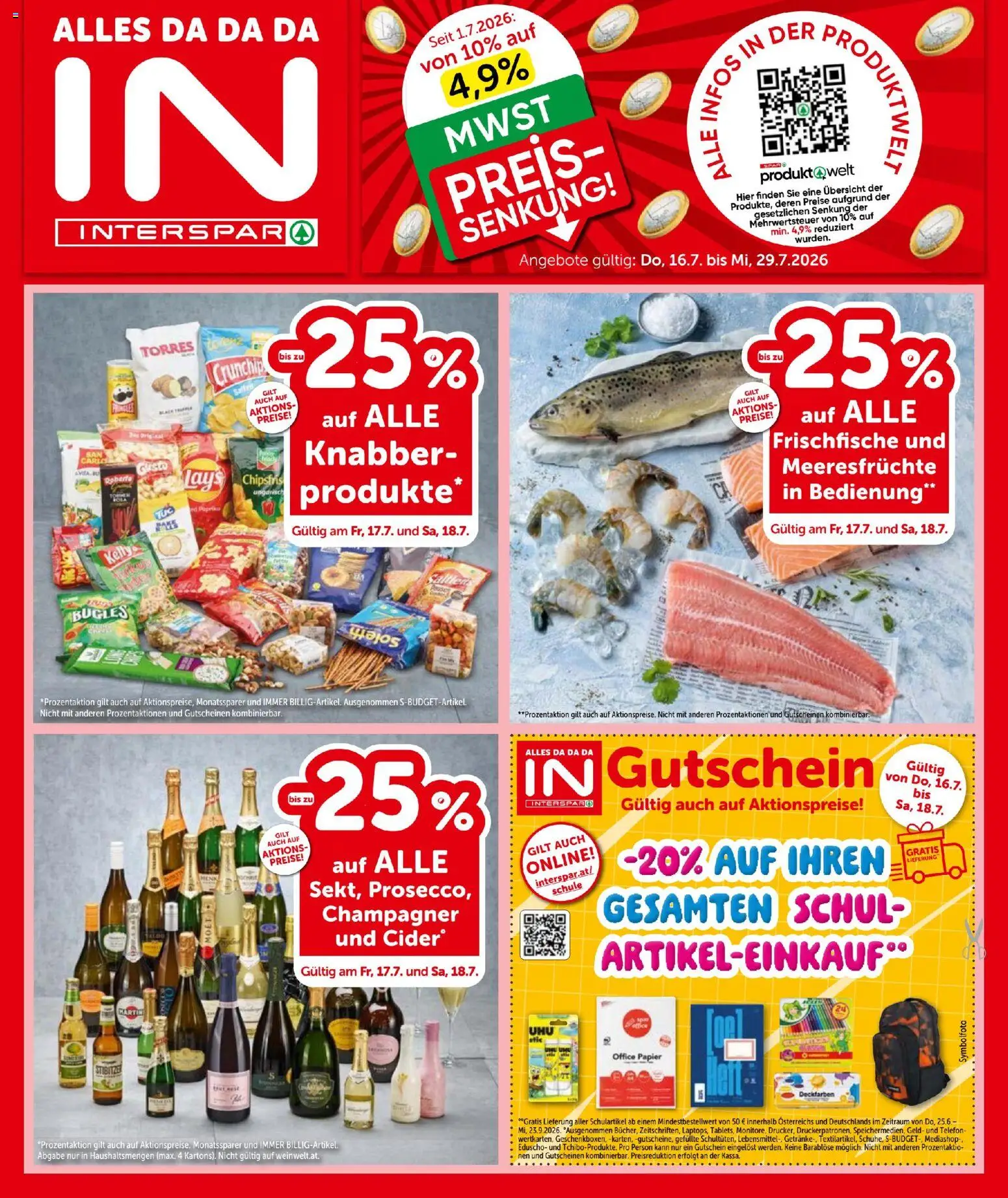 Vorschau der Angebote: Interspar Interspar - Flugblatt gültig ab 16.07.2026 - Telefon, Meeresfrüchte