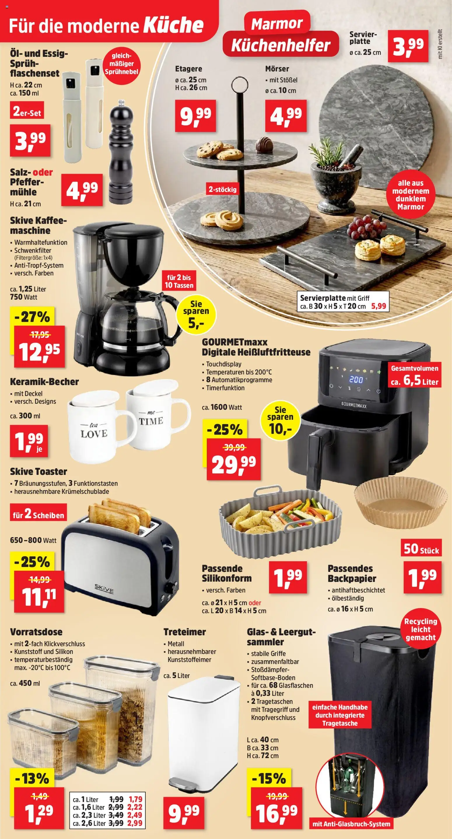 Vorschau von dem Prospekt des Geschäftes Thomas Philipps, gültig ab dem 07.09.2026 - Kaffee, Heißluftfritteuse, Küche, Öl, Toaster, Mühle, Essig, Pfeffer