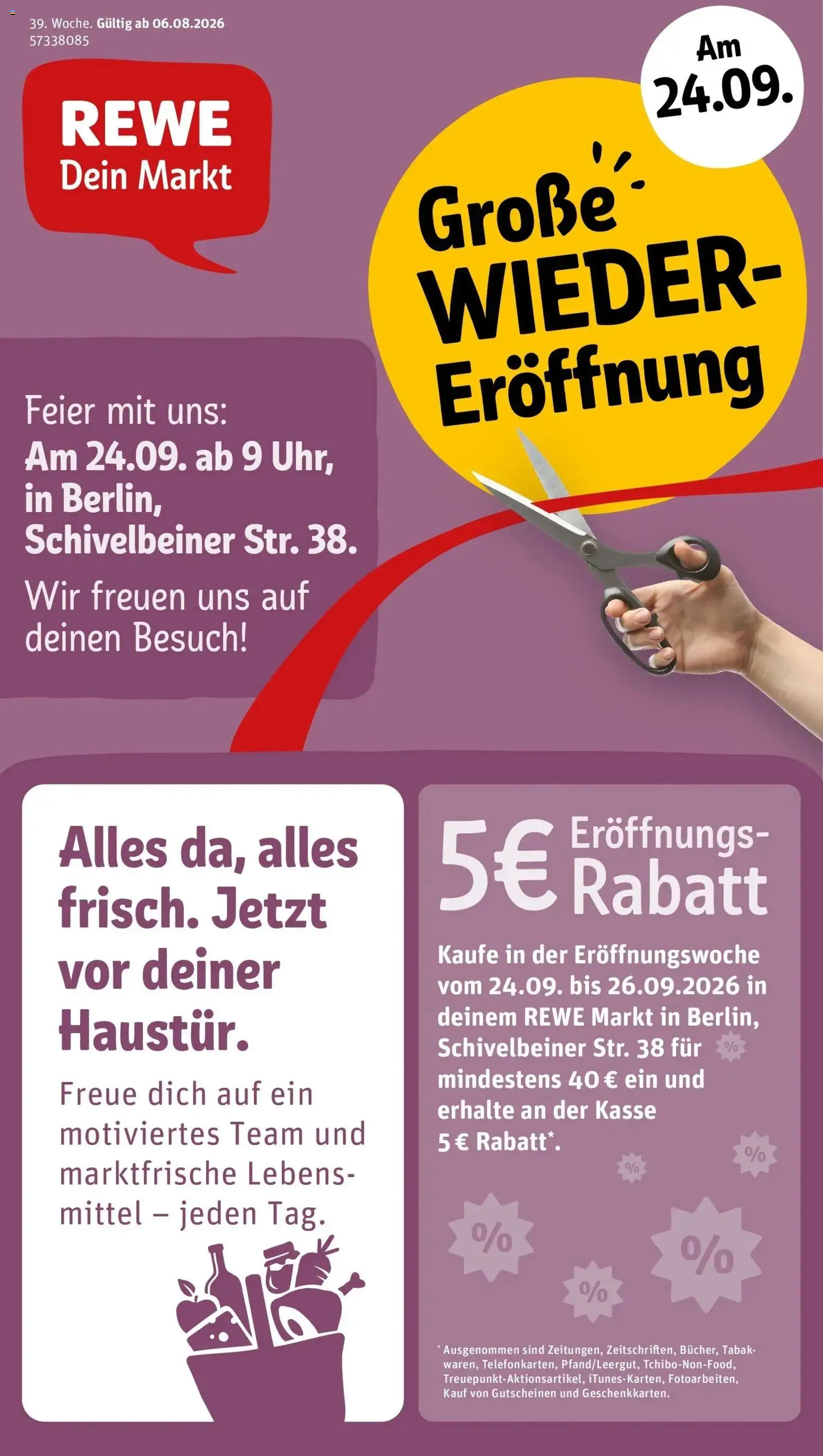 Vorschau von dem Prospekt des Geschäftes Rewe, gültig ab dem 21.09.2026
