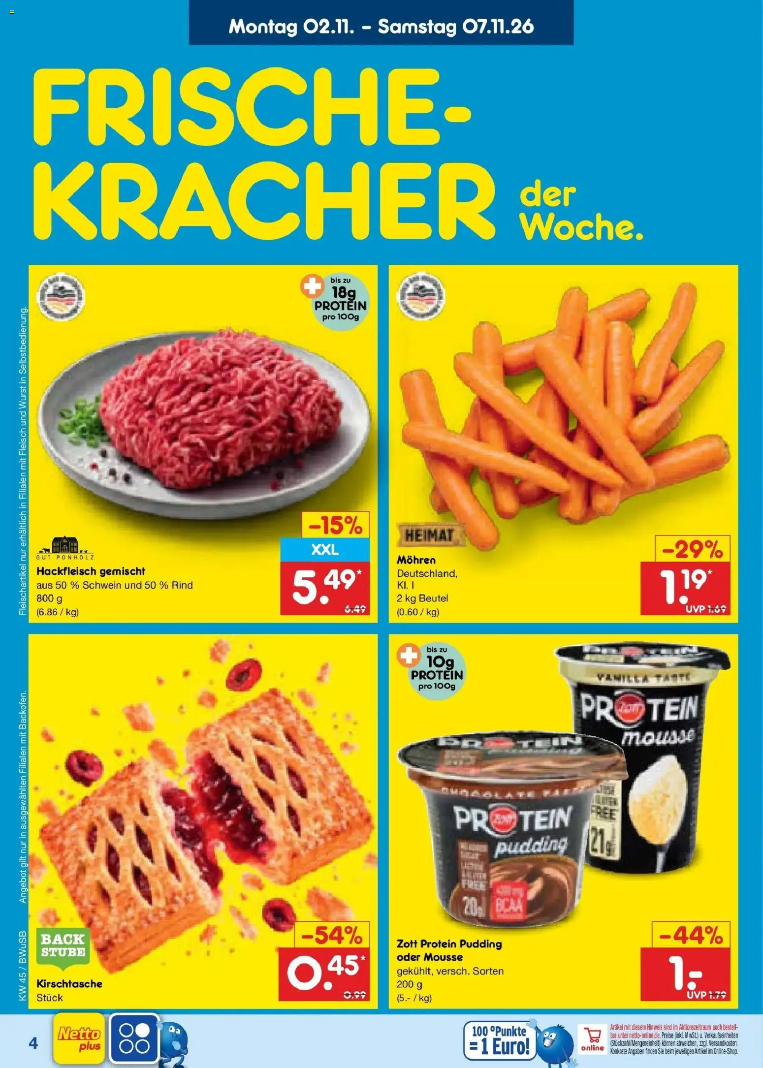 Vorschau von dem Prospekt des Geschäftes Netto Marken-Discount, gültig ab dem 02.11.2026 - Wurst, Fleisch, Hackfleisch, Pudding, Mohren